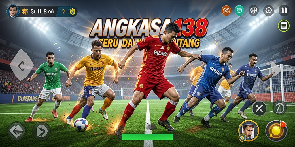 Tampilan gameplay seru dalam ANGKASA138 yang menunjukkan aksi olahraga.