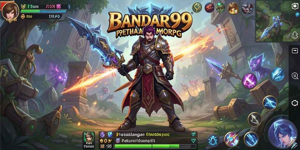 Screenshot utama BANDAR99 menampilkan aksi seru dalam pertempuran MMORPG.