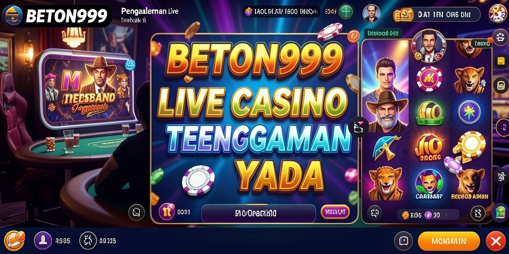 Tangkapan layar dari gameplay Live Casino yang mendebarkan di BETON999.