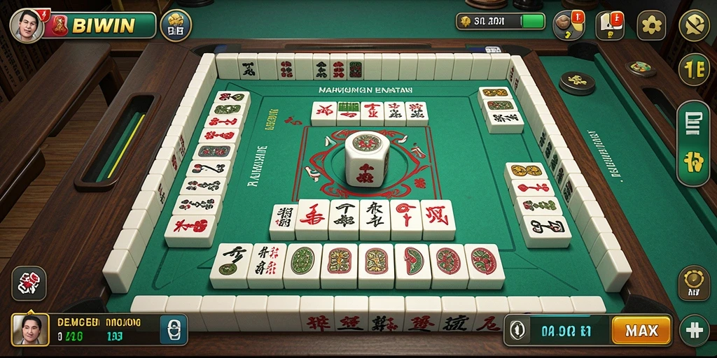 Tangkapan layar gameplay BIWIN dengan aksi Mahjong yang mendebarkan.