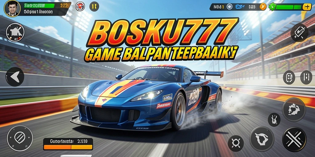 Tampilan menarik gameplay balapan di BOSKU777.