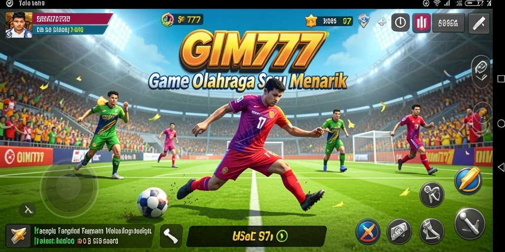 Tangkapan layar utama GIM777 menampilkan aksi seru dalam pertandingan olahraga.