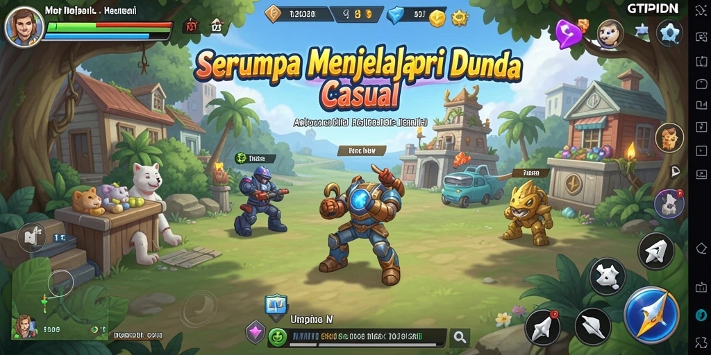 Screenshot gameplay GTPIDN yang menampilkan suasana santai.