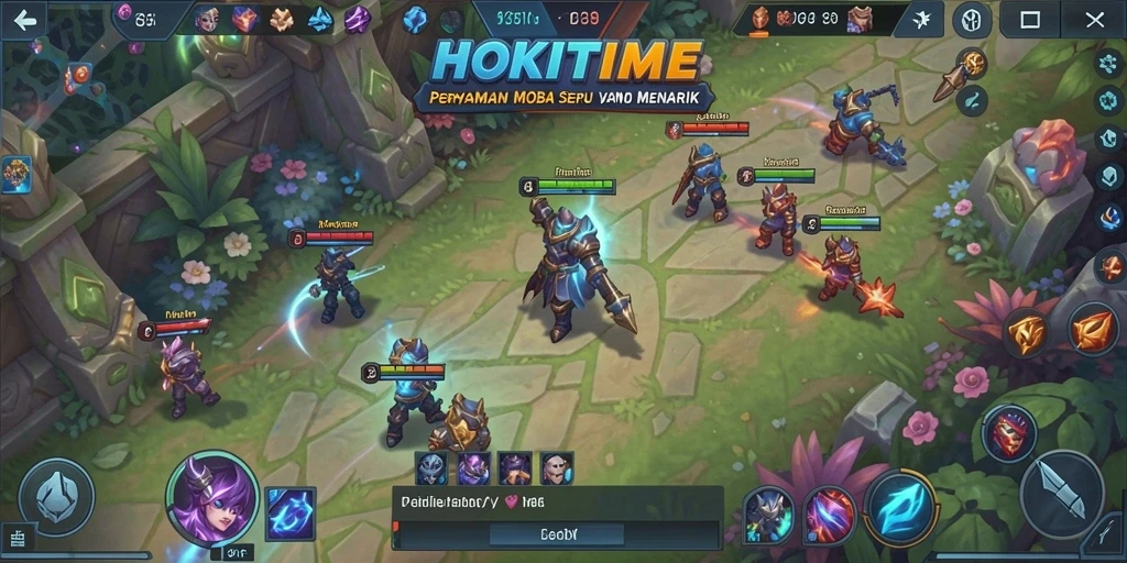 Gameplay seru HOKITIME dengan karakter yang beragam.
