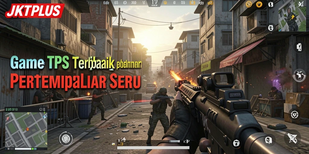 Tangkapan layar JKTPLUS menampilkan aksi pertempuran mendebarkan.