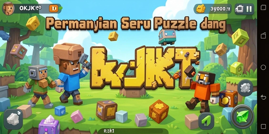 Tampilan gameplay seru OKJKT dengan berbagai tantangan puzzle.