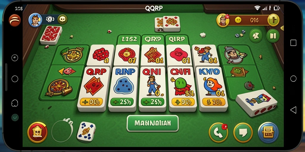 Tampilan gameplay QQRP yang seru dan menantang dalam permainan Domino.