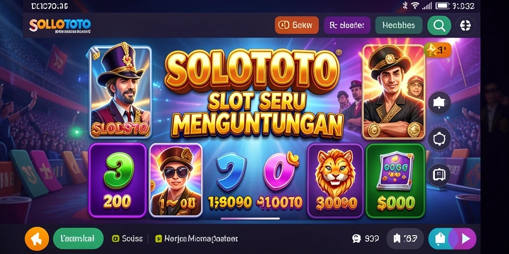 Tampilan gameplay SOLOTOTO yang menawan dengan mesin slot yang menarik.
